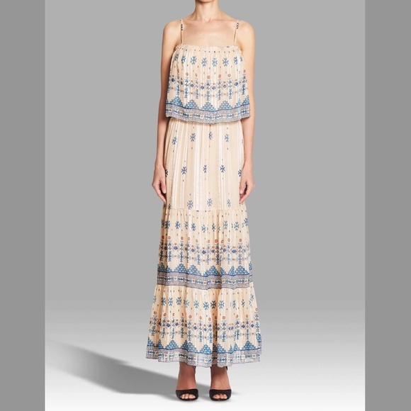 Joie Sorne B Silk Maxi Tiered Dress - Picture 1 of 7